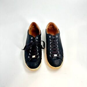 SZ 12 UGG Black Leather Sneakers - used